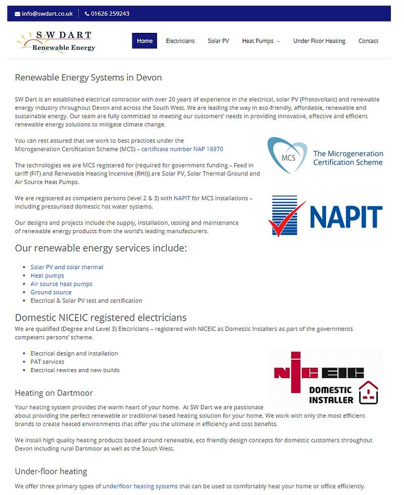SW DART | Renewable Energy Supply and Installation in Devon